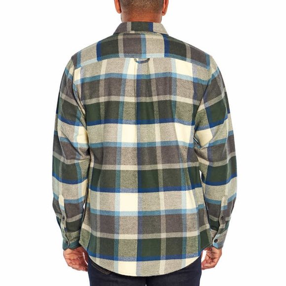Men’s Flannel Shirt long sleeve with pockets Orvis in Green - Picture 5 of 8